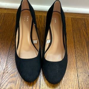 Black suede shoes